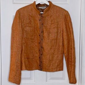 Peter Nygard Women’s Size 14 Rusty Orange Designer Jacket